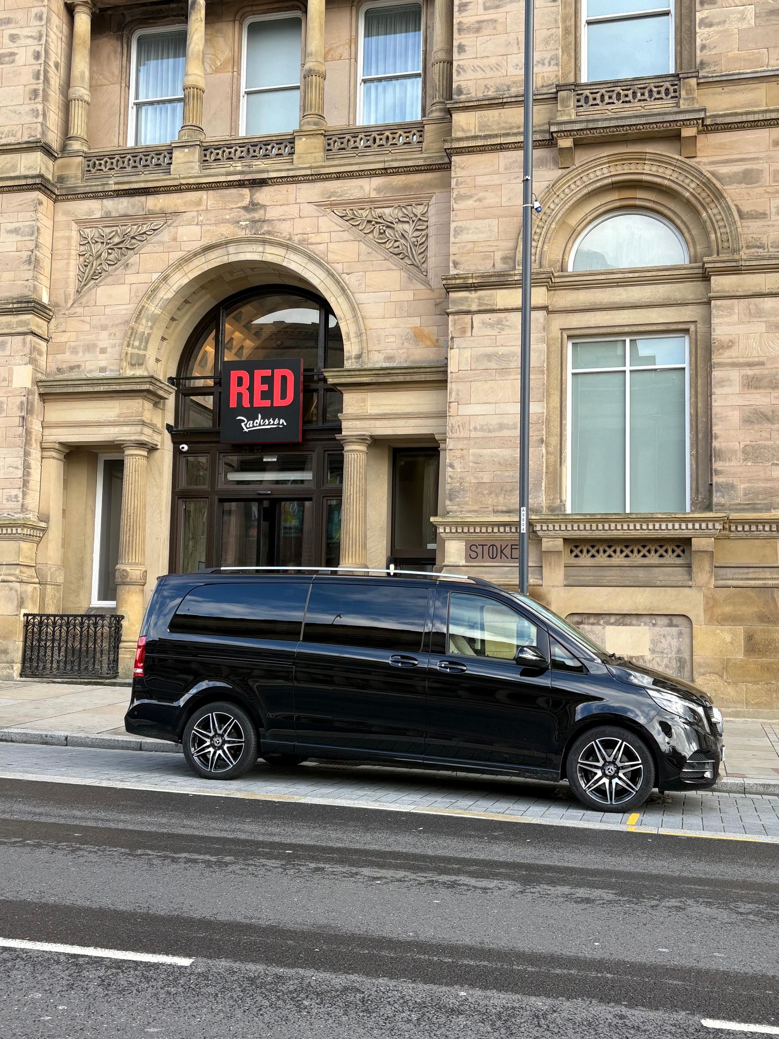 AO Platinum Chauffeurs Jet-Class outside the RED by Radisson hotel, Liverpool